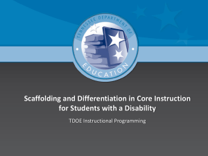 Scaffolding and Differentiation in Core Instruction
