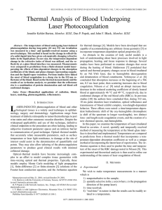Thermal analysis of blood undergoing laser photocoagulation