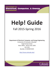 Fall 2015-Spring 2016 - University of Colorado Boulder