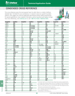 cross reference fuse chart littelfuse sheet fuses class littel selection studylib guide