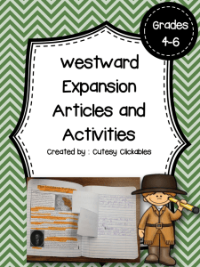Westward Expansion Articles and Activities