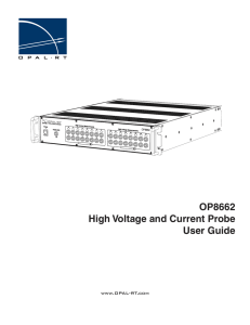 OP8662 High Voltage and Current Probe User Guide