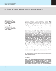 Excellence in Service: A Review on Indian Banking Institutions