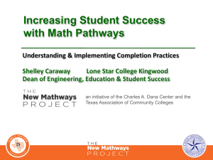 Increasing Student Success with Math Pathways