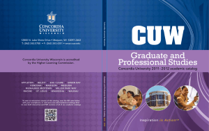 2011 - 2012 - Concordia University Wisconsin