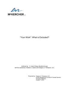 “Your Work”: What is Excluded?