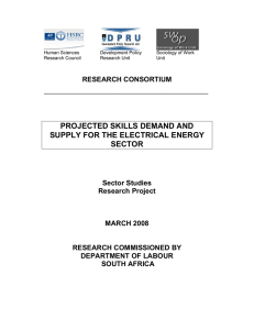 projected skills demand and supply for the electrical energy sector