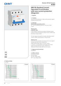 RCB RCBO NB310L Residual Current Operated Circuit Breaker with