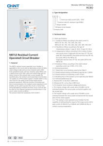 RCBO NB7LE Residual Current Operated Circuit Breaker