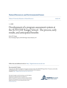 Development of a program assessment system at the SUNY