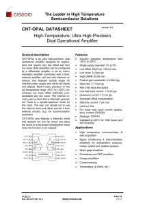 CHT-OPAL DATASHEET High-Temperature, Ultra High