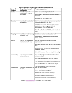 Taxonomy Self-Questioning Chart for Literary Fiction