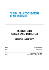 faculty of music musical theatre teaching staff job details