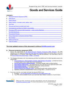 Goods and Services Guide - Fort Hills Oil Sands Project
