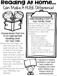 Parent Tips for Reading at Home