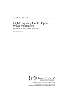 High-Frequency Electro-Optic Phase Modulators
