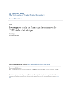 Investigative study on frame synchronization for TDMA data link design