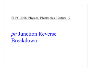 Pn Junction Reverse Breakdown