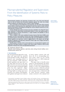 From the Identification of Systemic Risks to Pol