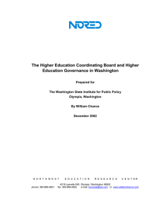 The Higher Education Coordinating Board and Higher Education