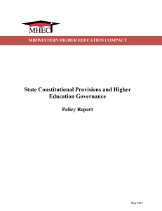 State Constitutional Provisions and Higher Education Governance