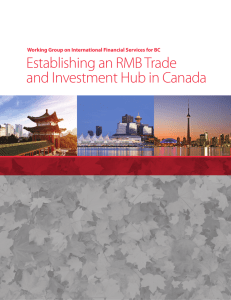 Establishing an RMB Trade and Investment Hub in Canada