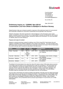 Preliminary Inquiry no. 13/00840: New 420 kV Transmission Line