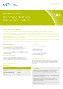 Recovering Heat from Refrigeration Systems