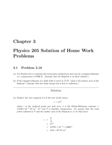 Chapter 3 Physics 205 Solution of Home Work Problems