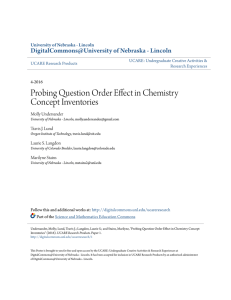 Probing Question Order Effect in Chemistry Concept Inventories
