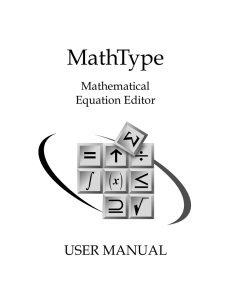 MathType 5.0 Manual