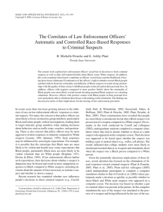 The Correlates of Law Enforcement Officers` Automatic and
