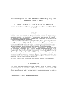 Stability analysis of real-time dynamic substructuring using delay
