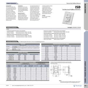 Architectural Wallbox Dimmers