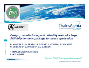 Design, manufacturing and reliability tests of a large