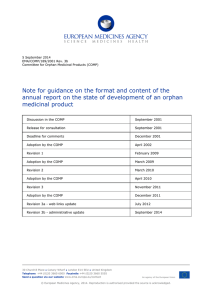 Note for guidance on the format and content of the annual report on