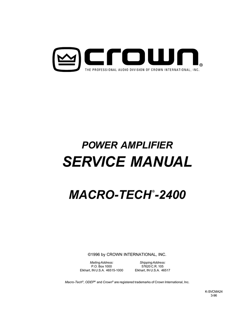 Fr 7062 Service Manual
