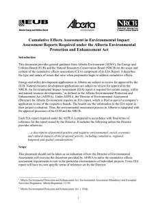 Cumulative Effects Assessment in Environmental Impact