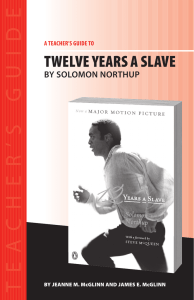 A Teacher`s Guide to Twelve Years a Slave