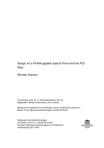 Wouter Soenen fiber Design of a 4-PAM gigabit optical front