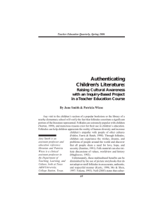 Authenticating Children`s Literature