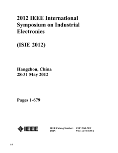 2012 IEEE International Symposium on Industrial Electronics (ISIE