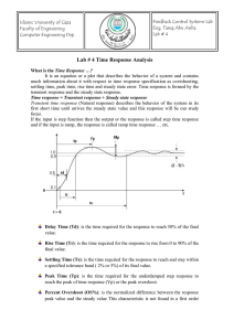 Lab # 4 Time Response Analysis