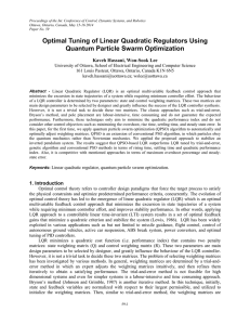 Optimal Tuning of Linear Quadratic Regulators Using Quantum