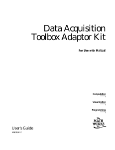 Data Acquisition Toolbox Adaptor Kit