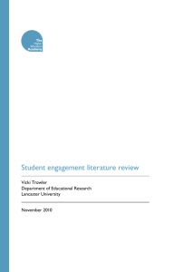 Student engagement literature review