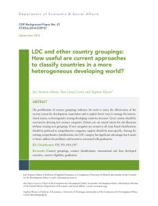 LDC and other country groupings: How useful are current