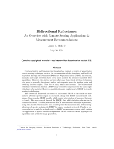 Bidirectional Reflectance - Division of Geological and Planetary