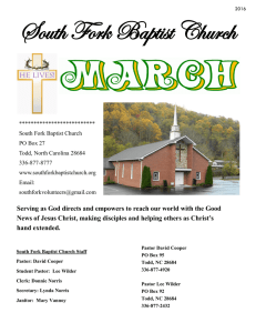 March Newsletter - South Fork Baptist Church