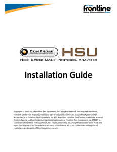 Installation Guide - Frontline Test Equipment